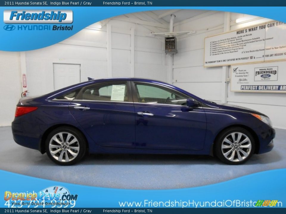 2011 Hyundai Sonata SE Indigo Blue Pearl / Gray Photo #5