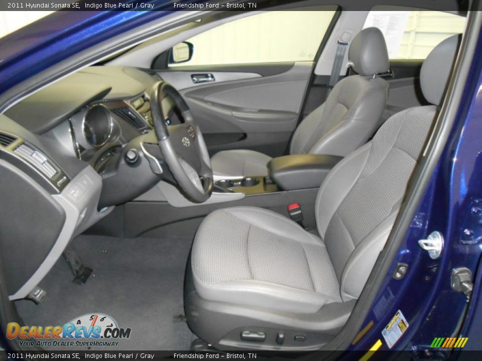 Gray Interior - 2011 Hyundai Sonata SE Photo #11