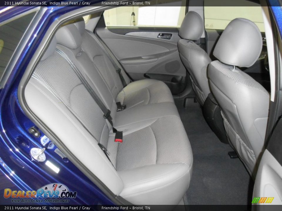 2011 Hyundai Sonata SE Indigo Blue Pearl / Gray Photo #17