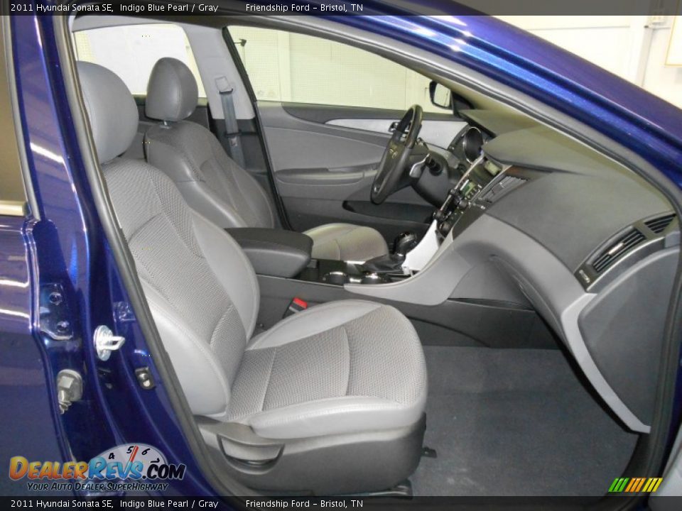 2011 Hyundai Sonata SE Indigo Blue Pearl / Gray Photo #20