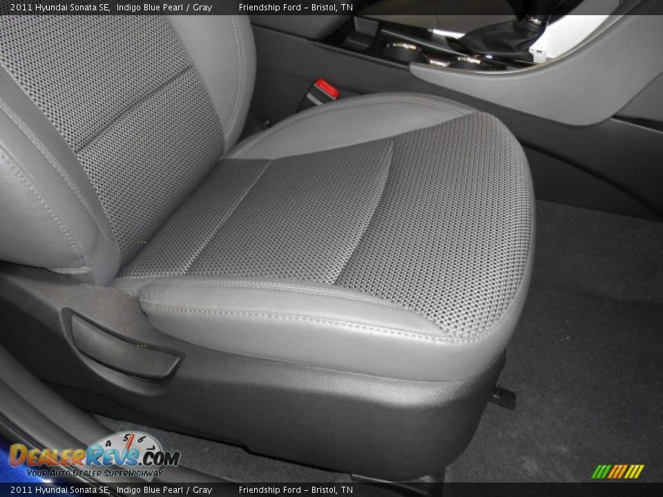 2011 Hyundai Sonata SE Indigo Blue Pearl / Gray Photo #21