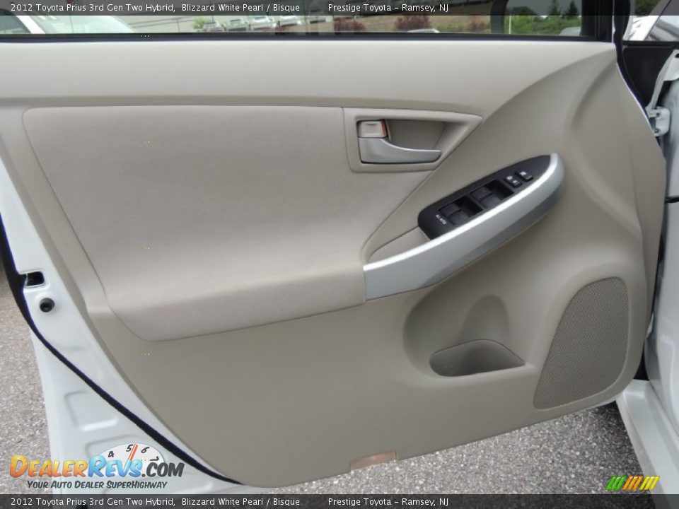 2012 Toyota Prius 3rd Gen Two Hybrid Blizzard White Pearl / Bisque Photo #6
