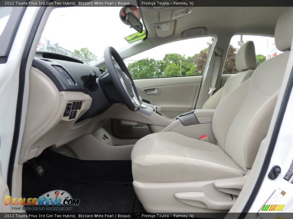 2012 Toyota Prius 3rd Gen Two Hybrid Blizzard White Pearl / Bisque Photo #7