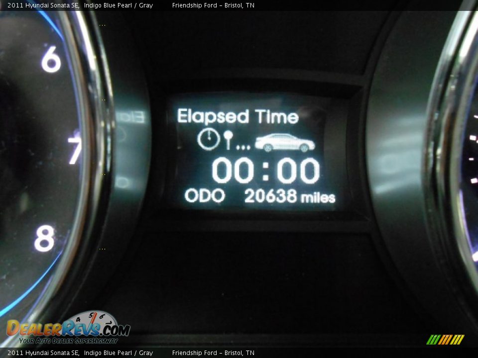 2011 Hyundai Sonata SE Indigo Blue Pearl / Gray Photo #28