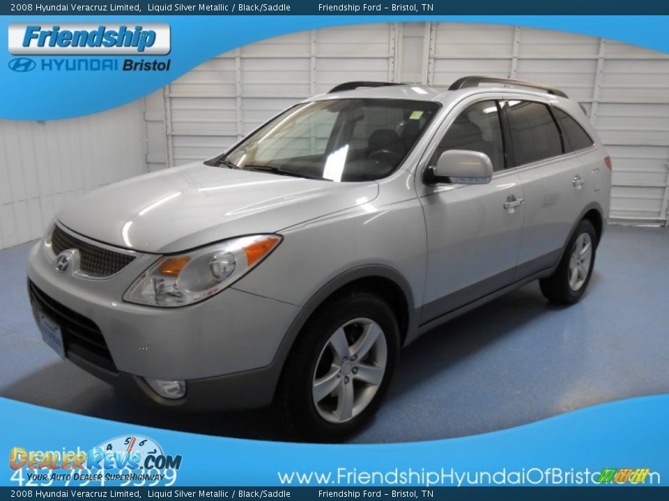 2008 Hyundai Veracruz Limited Liquid Silver Metallic / Black/Saddle Photo #2