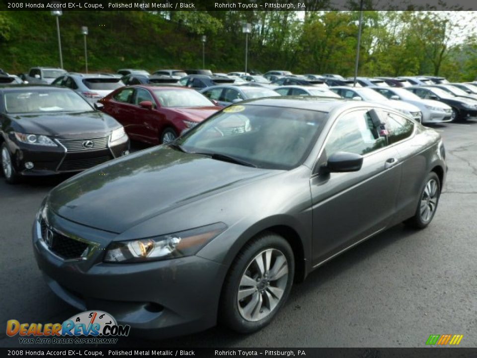 2008 Honda Accord EX-L Coupe Polished Metal Metallic / Black Photo #3
