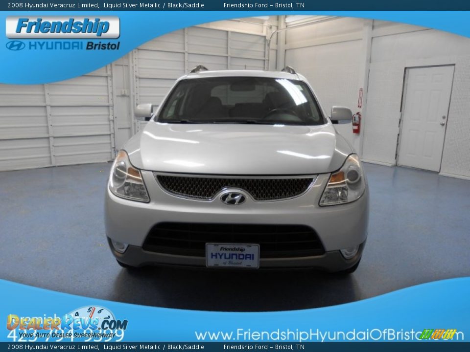 2008 Hyundai Veracruz Limited Liquid Silver Metallic / Black/Saddle Photo #3