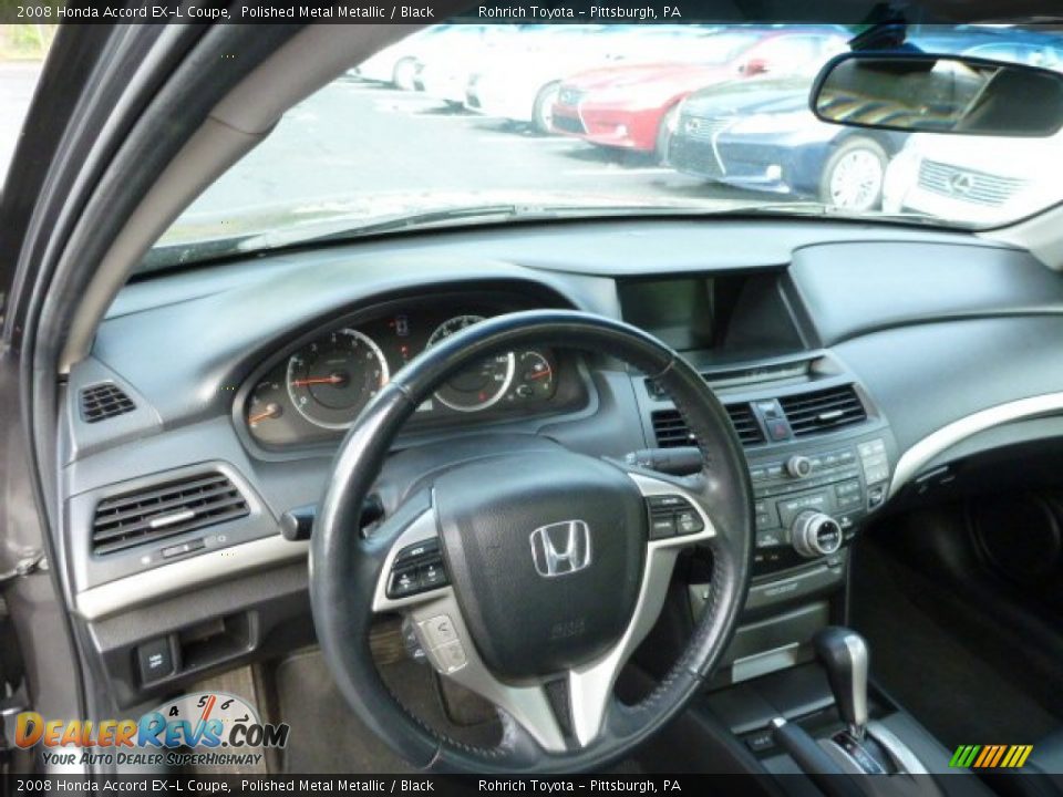 2008 Honda Accord EX-L Coupe Polished Metal Metallic / Black Photo #6