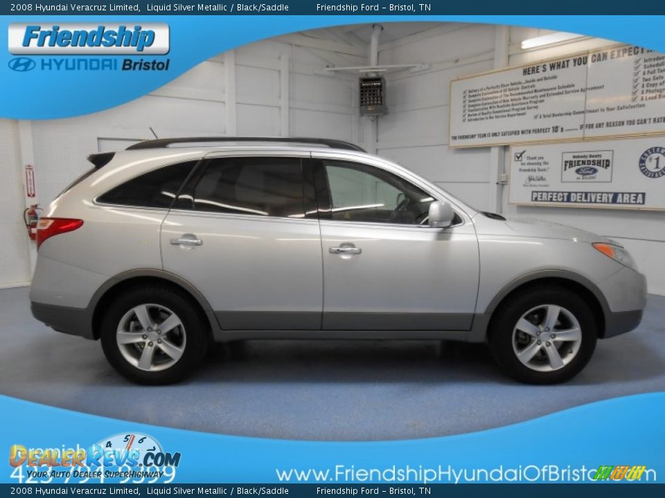 2008 Hyundai Veracruz Limited Liquid Silver Metallic / Black/Saddle Photo #5