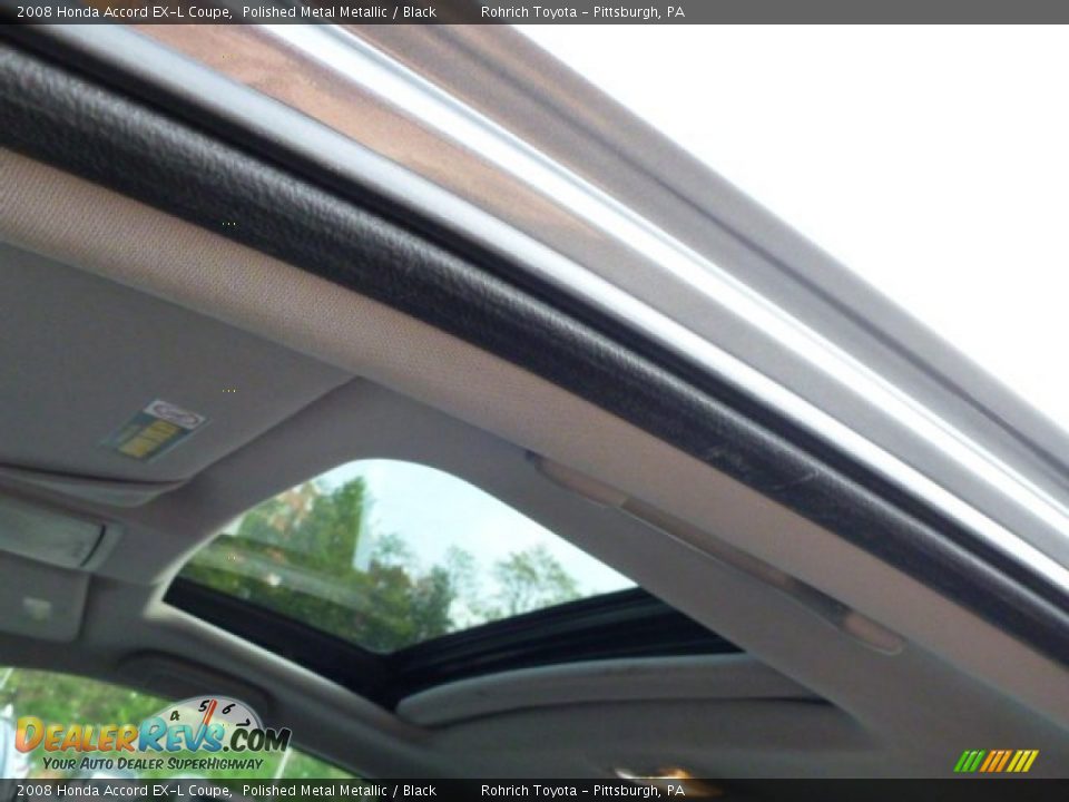 2008 Honda Accord EX-L Coupe Polished Metal Metallic / Black Photo #7