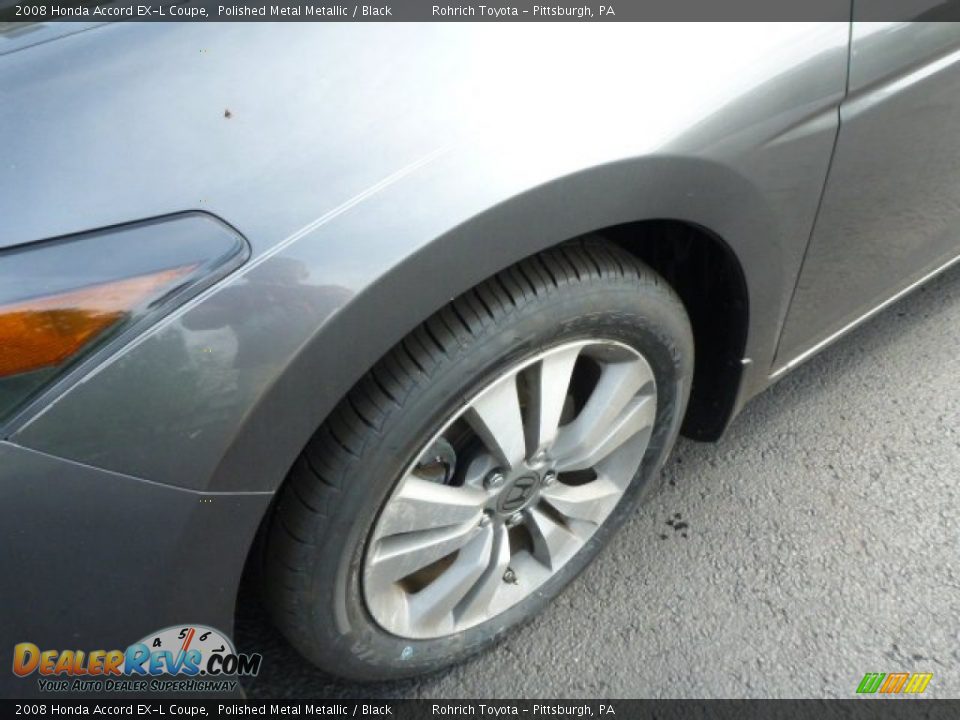 2008 Honda Accord EX-L Coupe Polished Metal Metallic / Black Photo #8