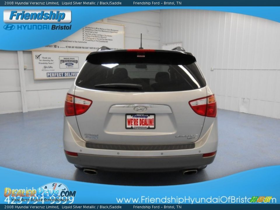 2008 Hyundai Veracruz Limited Liquid Silver Metallic / Black/Saddle Photo #7