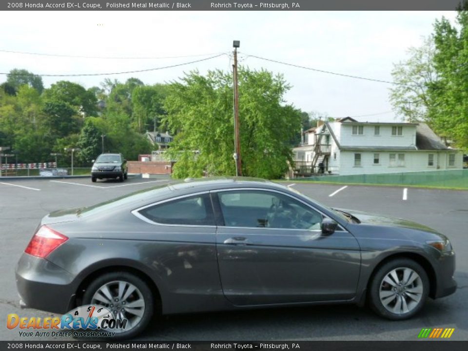 2008 Honda Accord EX-L Coupe Polished Metal Metallic / Black Photo #10