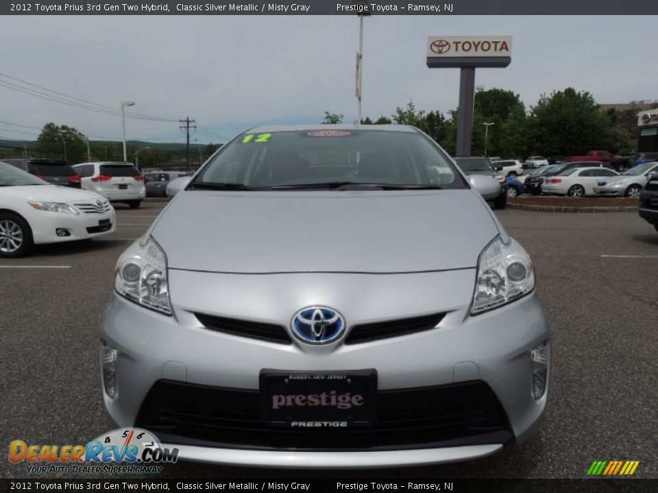 2012 Toyota Prius 3rd Gen Two Hybrid Classic Silver Metallic / Misty Gray Photo #2