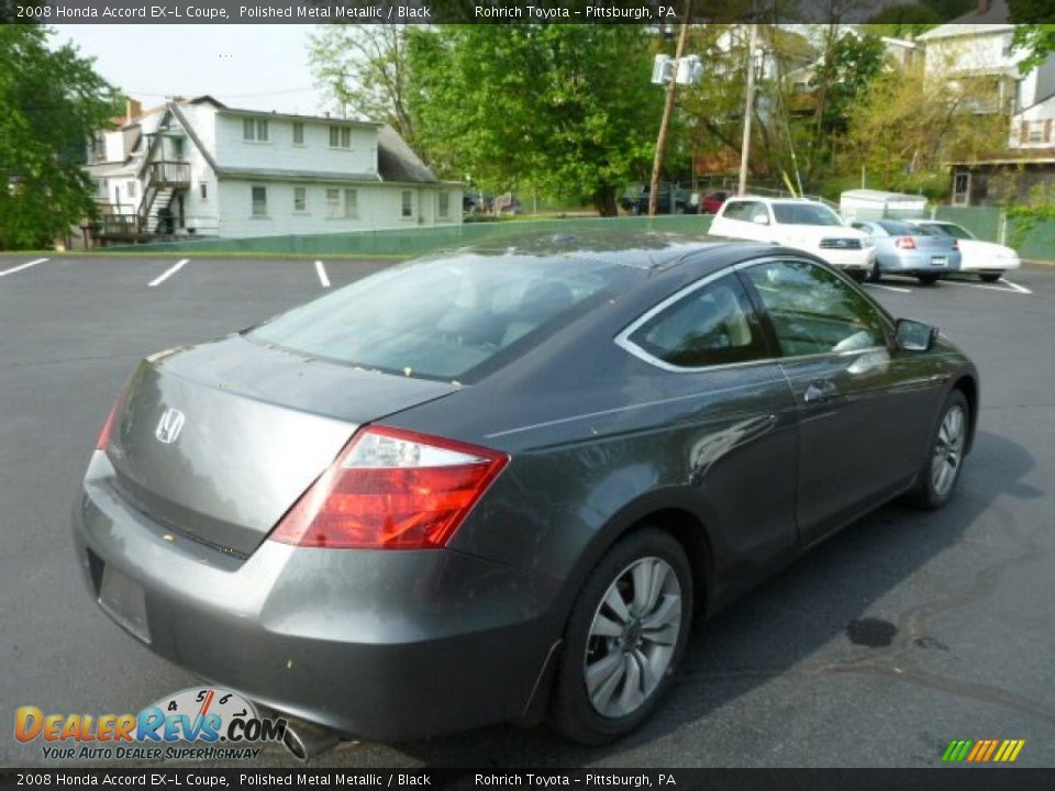 2008 Honda Accord EX-L Coupe Polished Metal Metallic / Black Photo #11