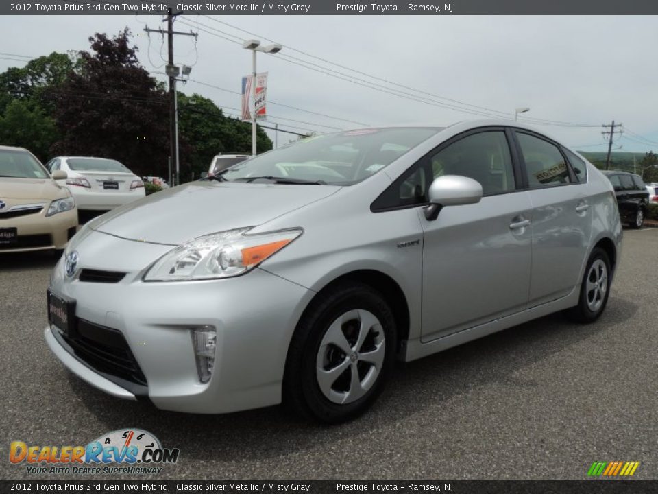 2012 Toyota Prius 3rd Gen Two Hybrid Classic Silver Metallic / Misty Gray Photo #3