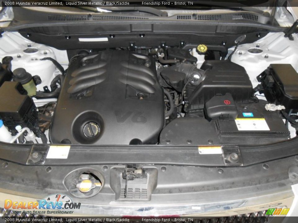 2008 Hyundai Veracruz Limited Liquid Silver Metallic / Black/Saddle Photo #9