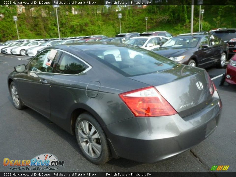 2008 Honda Accord EX-L Coupe Polished Metal Metallic / Black Photo #13