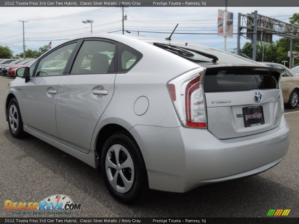 2012 Toyota Prius 3rd Gen Two Hybrid Classic Silver Metallic / Misty Gray Photo #4