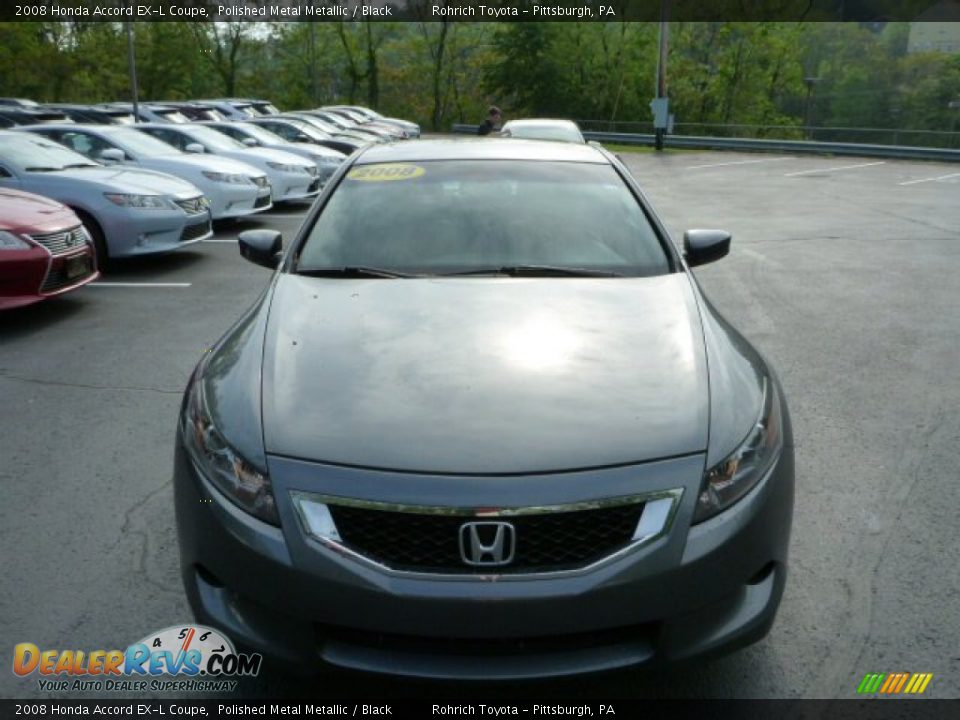 2008 Honda Accord EX-L Coupe Polished Metal Metallic / Black Photo #14
