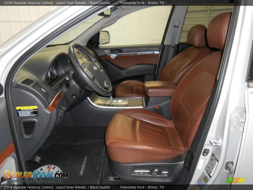 2008 Hyundai Veracruz Limited Liquid Silver Metallic / Black/Saddle Photo #11
