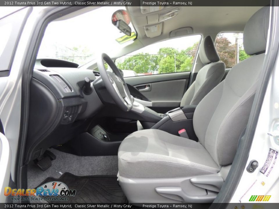 2012 Toyota Prius 3rd Gen Two Hybrid Classic Silver Metallic / Misty Gray Photo #7
