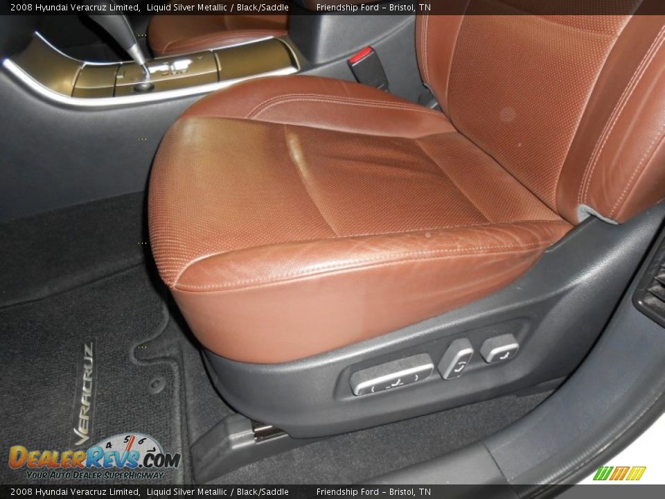 2008 Hyundai Veracruz Limited Liquid Silver Metallic / Black/Saddle Photo #12