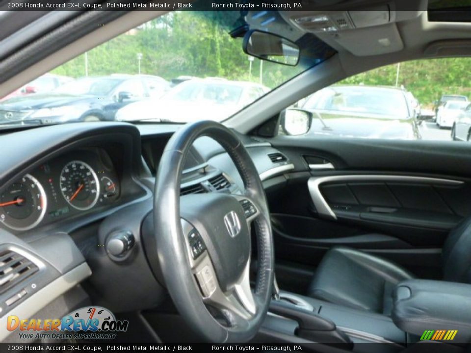 2008 Honda Accord EX-L Coupe Polished Metal Metallic / Black Photo #17