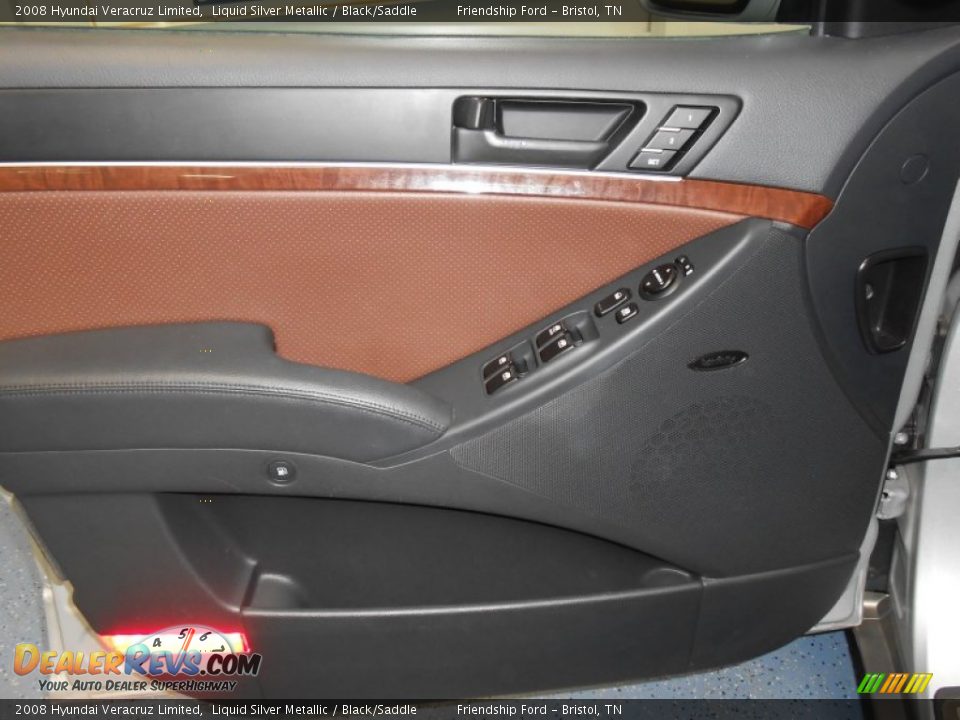2008 Hyundai Veracruz Limited Liquid Silver Metallic / Black/Saddle Photo #13