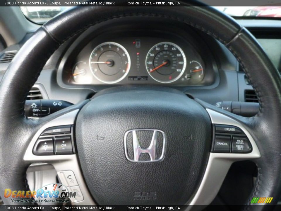 2008 Honda Accord EX-L Coupe Polished Metal Metallic / Black Photo #18