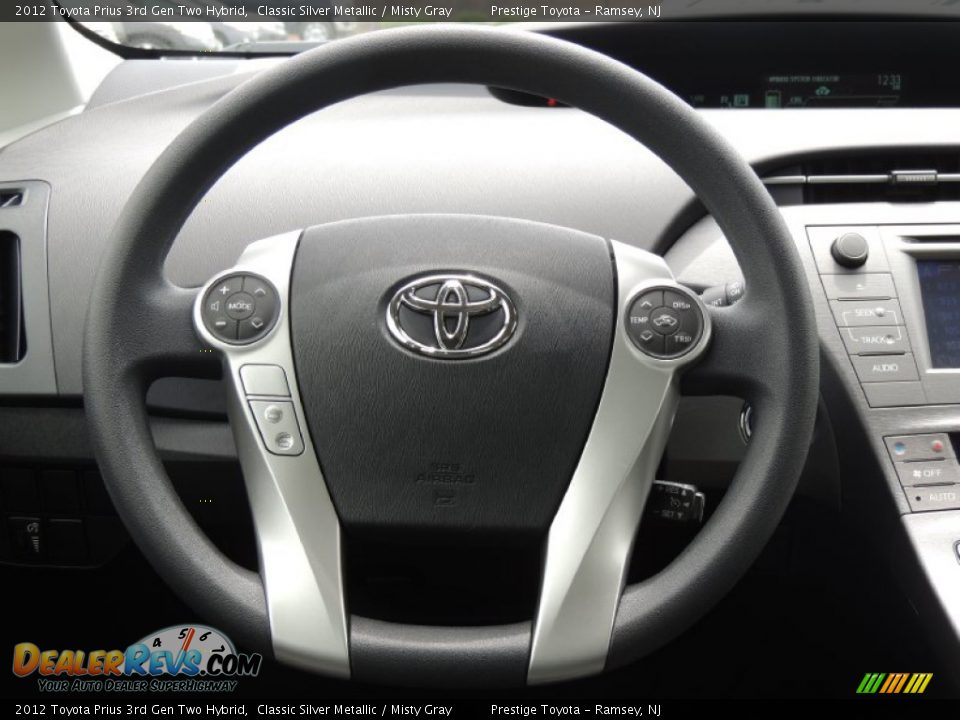 2012 Toyota Prius 3rd Gen Two Hybrid Classic Silver Metallic / Misty Gray Photo #9