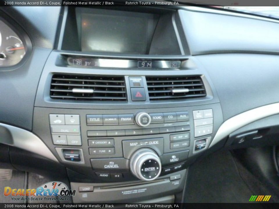 2008 Honda Accord EX-L Coupe Polished Metal Metallic / Black Photo #19