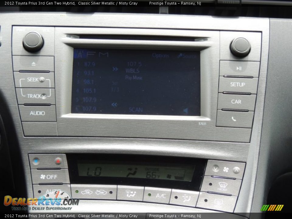 2012 Toyota Prius 3rd Gen Two Hybrid Classic Silver Metallic / Misty Gray Photo #11