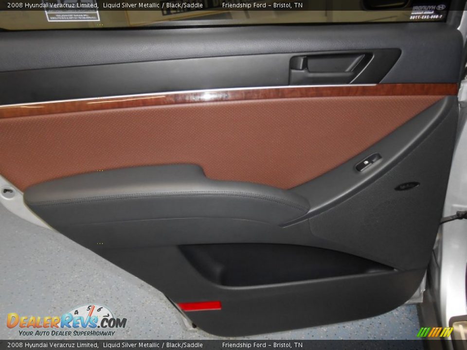 2008 Hyundai Veracruz Limited Liquid Silver Metallic / Black/Saddle Photo #16