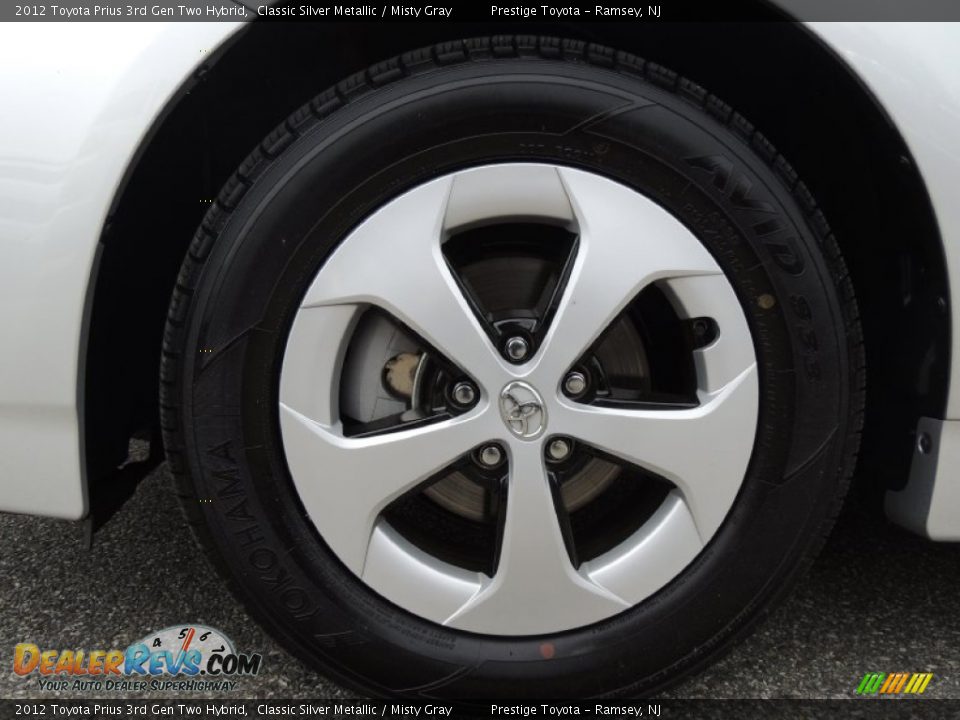 2012 Toyota Prius 3rd Gen Two Hybrid Classic Silver Metallic / Misty Gray Photo #14