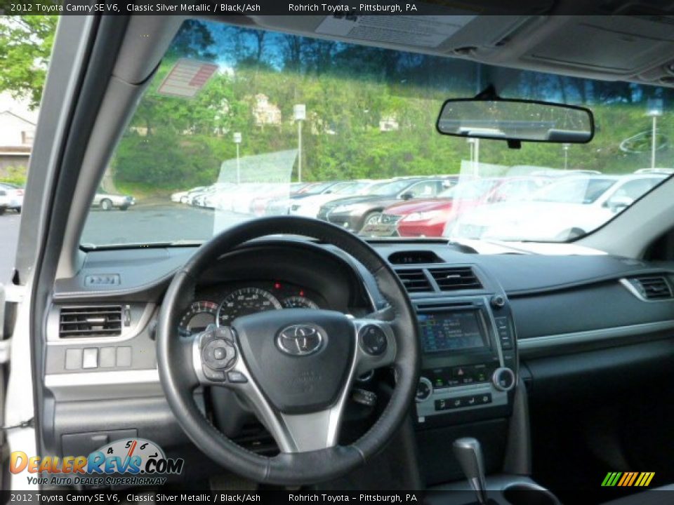 2012 Toyota Camry SE V6 Classic Silver Metallic / Black/Ash Photo #6