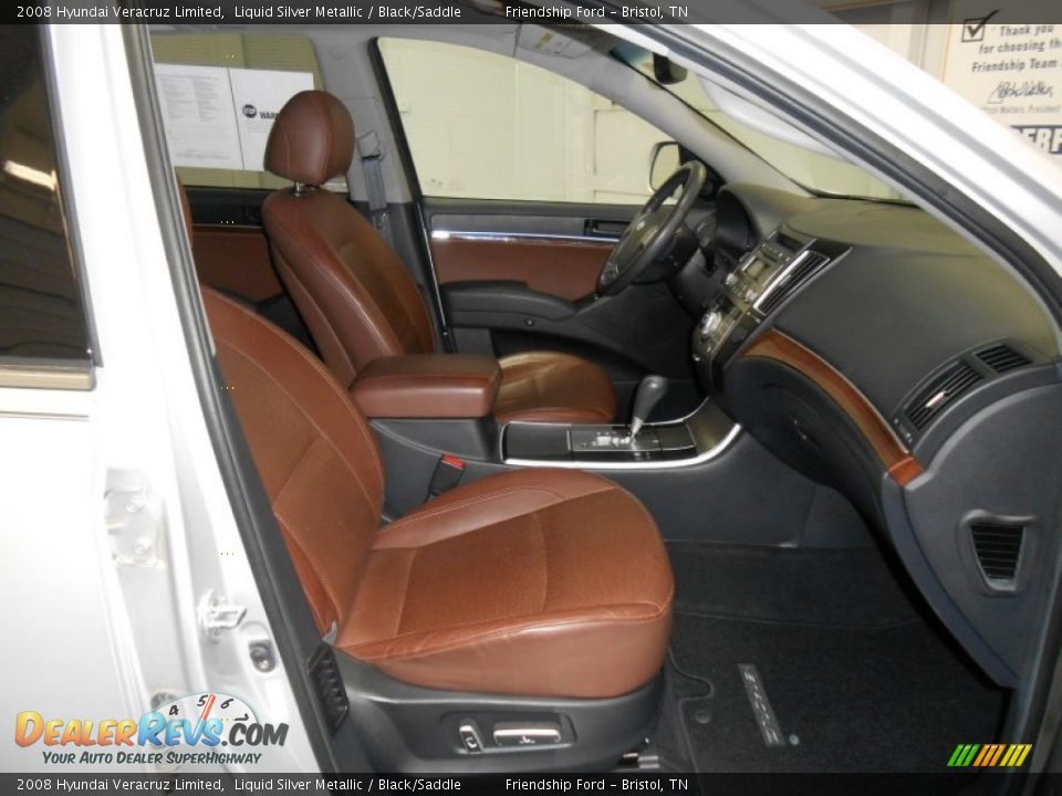 2008 Hyundai Veracruz Limited Liquid Silver Metallic / Black/Saddle Photo #22