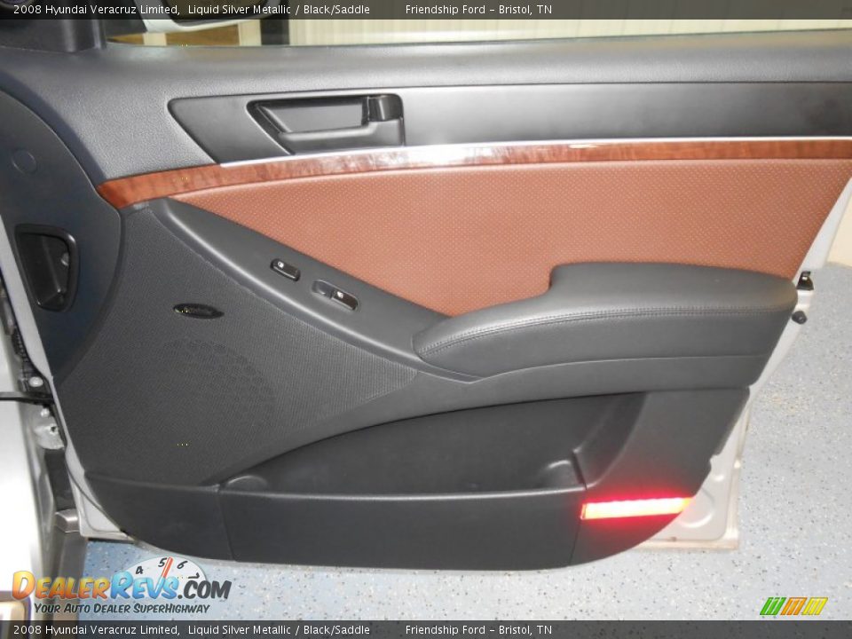 2008 Hyundai Veracruz Limited Liquid Silver Metallic / Black/Saddle Photo #24