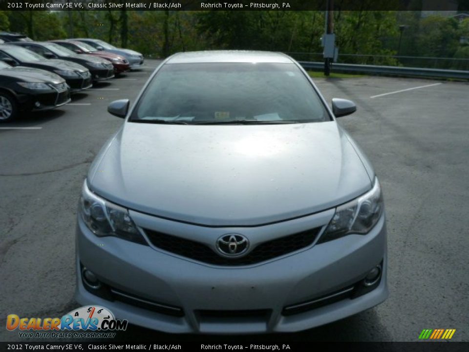 2012 Toyota Camry SE V6 Classic Silver Metallic / Black/Ash Photo #14