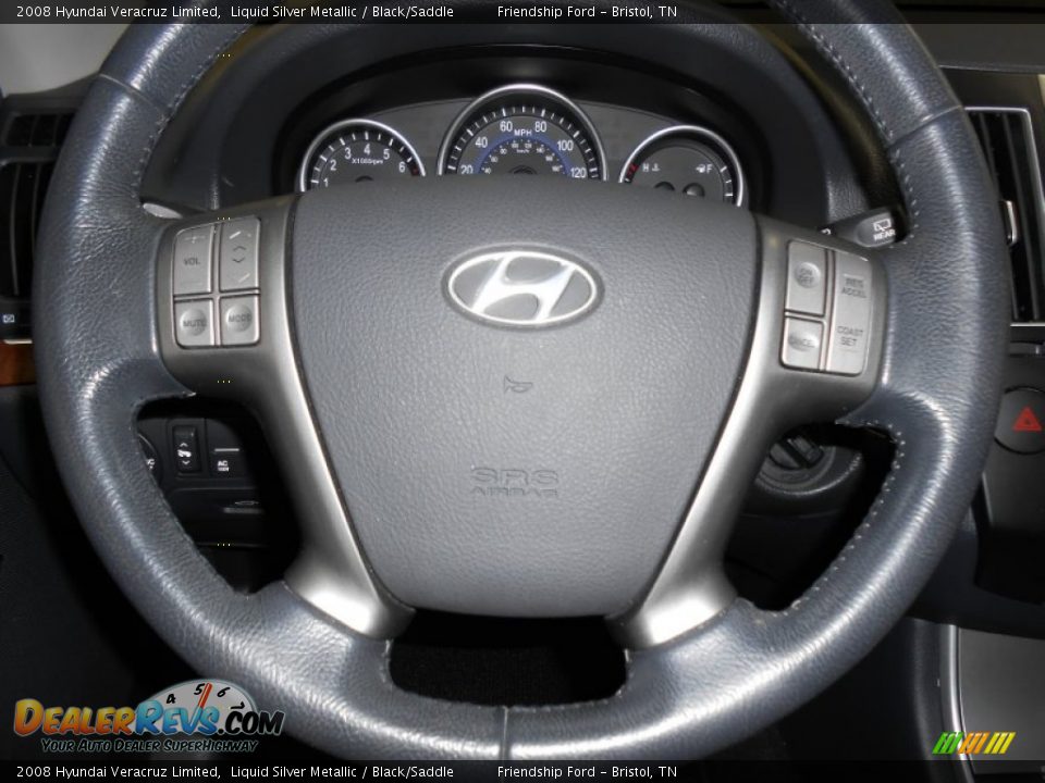 2008 Hyundai Veracruz Limited Liquid Silver Metallic / Black/Saddle Photo #30