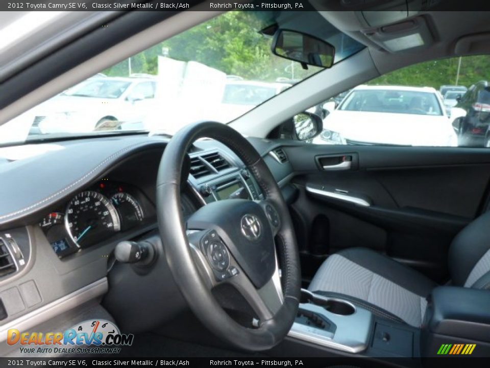 2012 Toyota Camry SE V6 Classic Silver Metallic / Black/Ash Photo #17