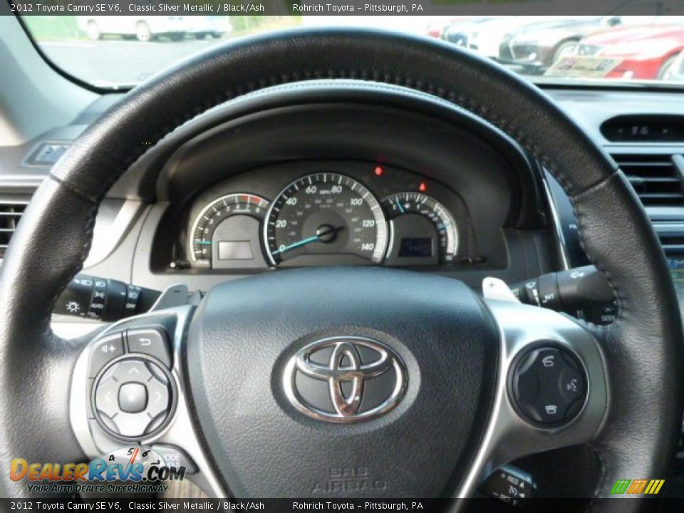2012 Toyota Camry SE V6 Classic Silver Metallic / Black/Ash Photo #18