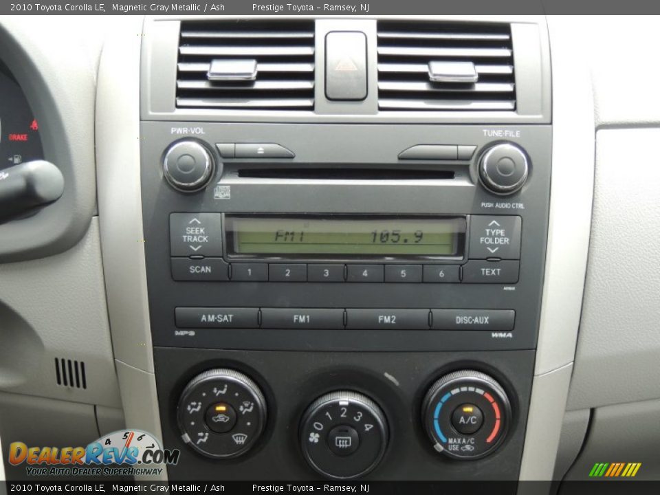 2010 Toyota Corolla LE Magnetic Gray Metallic / Ash Photo #10
