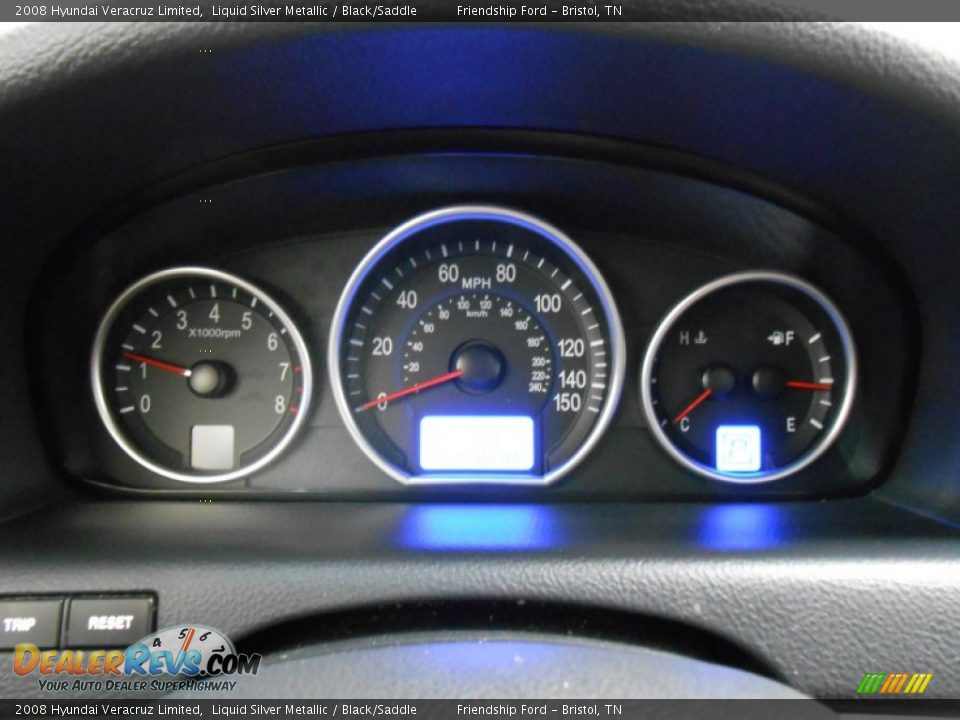 2008 Hyundai Veracruz Limited Liquid Silver Metallic / Black/Saddle Photo #34