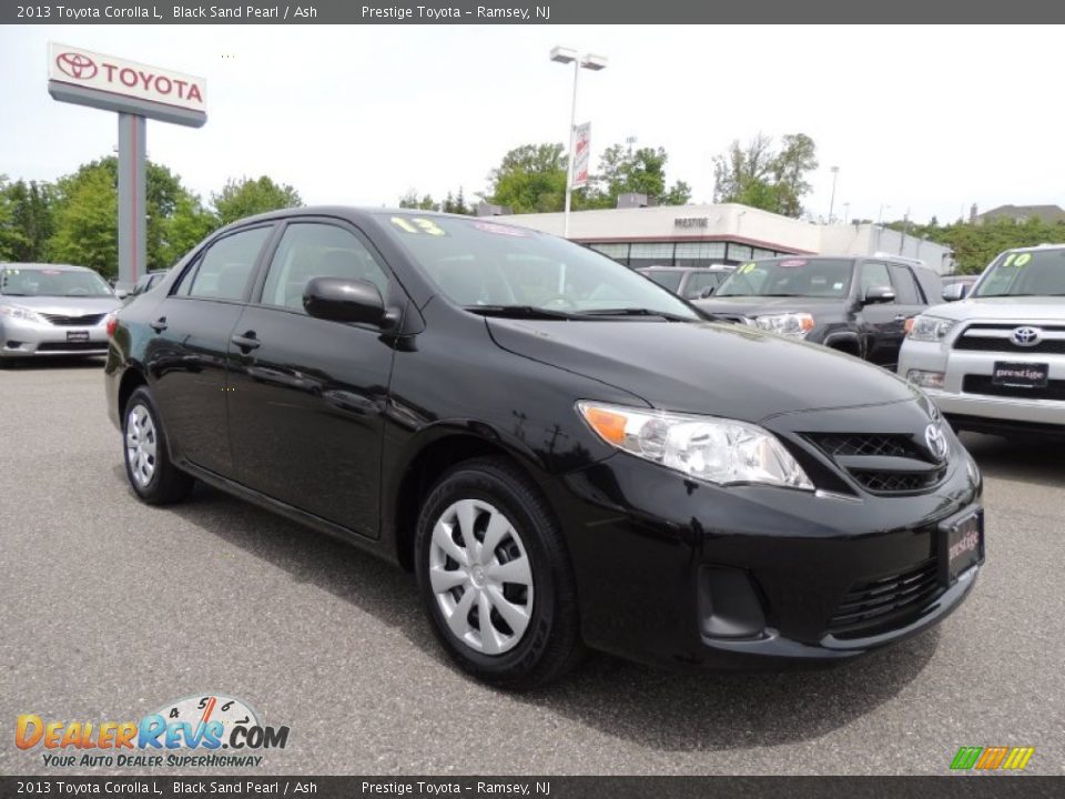 2013 Toyota Corolla L Black Sand Pearl / Ash Photo #1