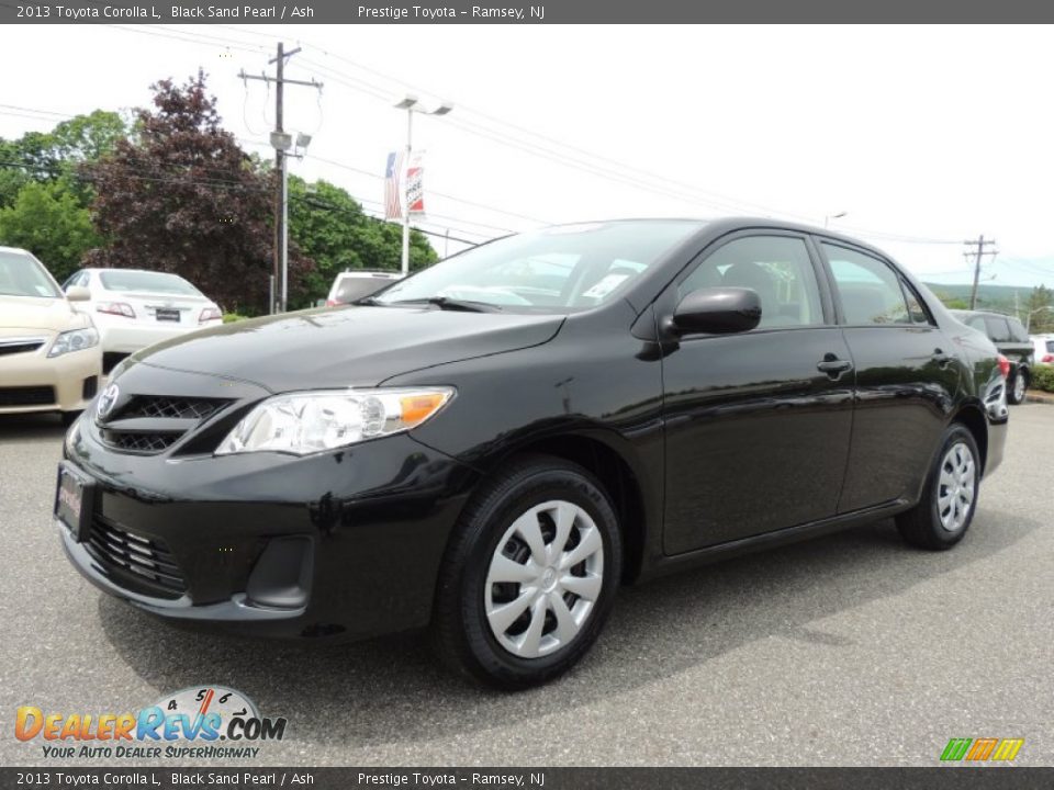 2013 Toyota Corolla L Black Sand Pearl / Ash Photo #3