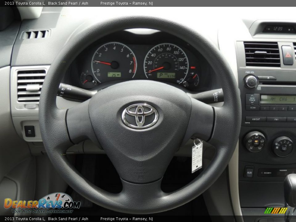2013 Toyota Corolla L Black Sand Pearl / Ash Photo #9