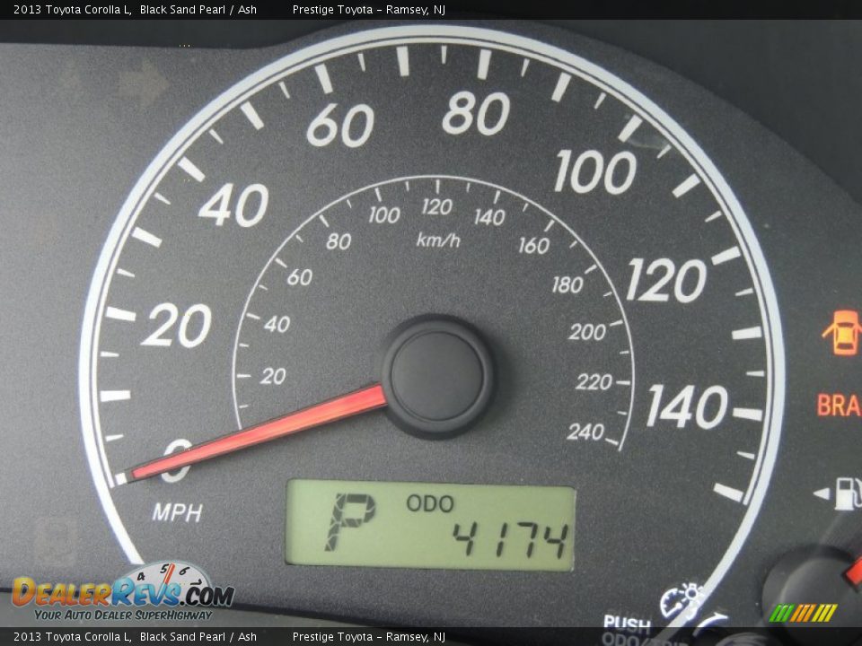 2013 Toyota Corolla L Black Sand Pearl / Ash Photo #10