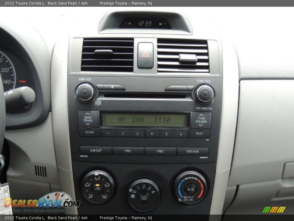2013 Toyota Corolla L Black Sand Pearl / Ash Photo #11
