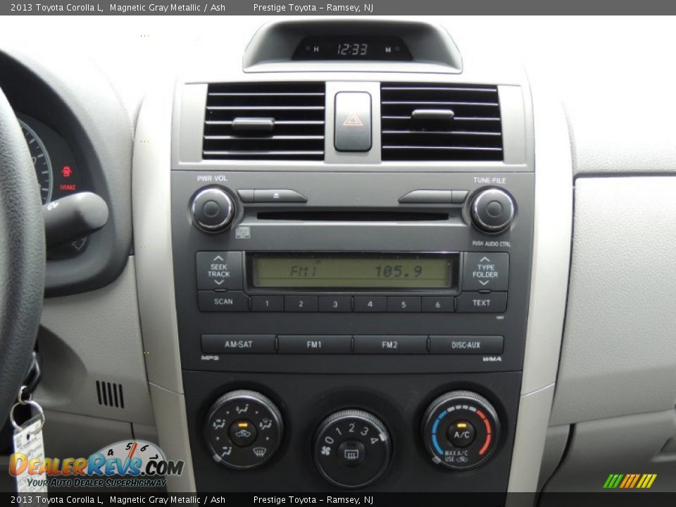 2013 Toyota Corolla L Magnetic Gray Metallic / Ash Photo #11